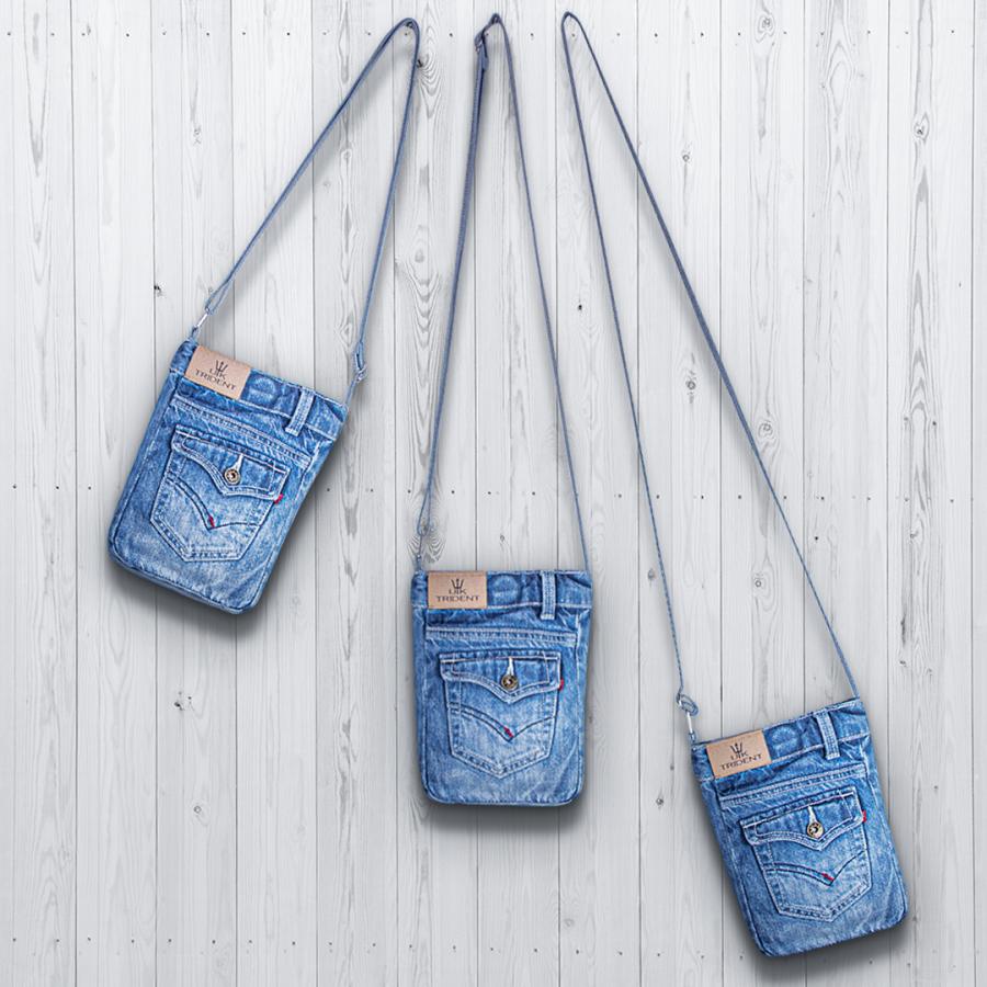 UK TRIDENT ミニショルダーバッグ デニム ミニショルダーバッグ