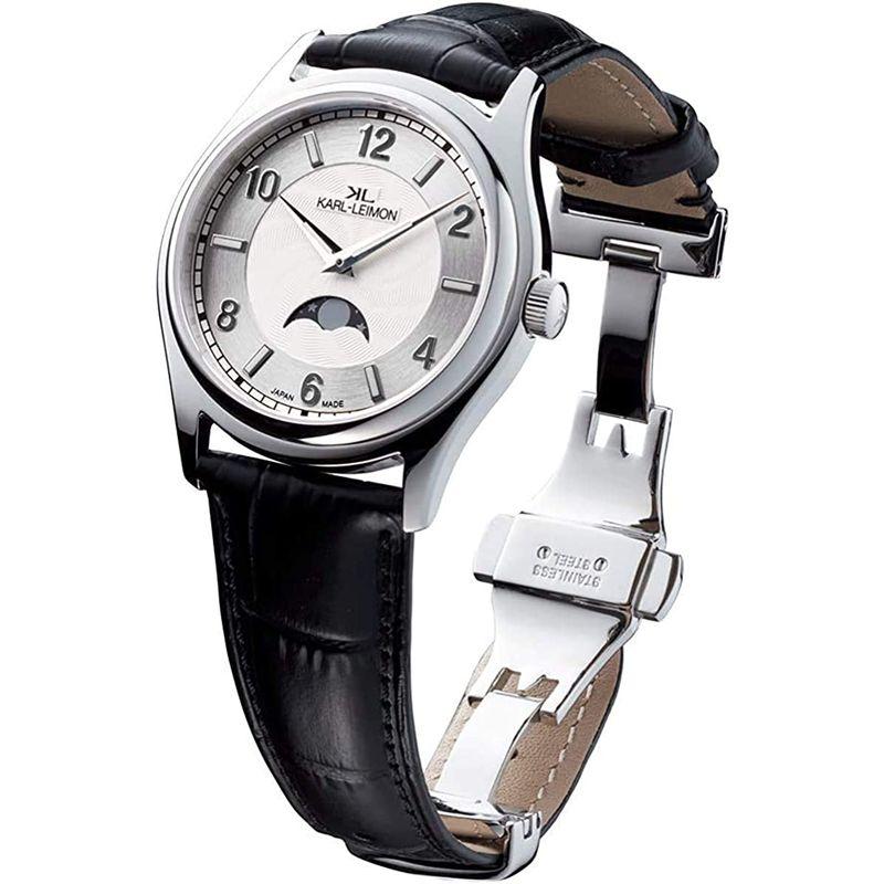 コーフル カルレイモンKARL LEIMON メンズ腕時計(クラシックシンプリシティーホワイト)アナログ うで時計(日本製/ムーンフェイズ)CSWH0