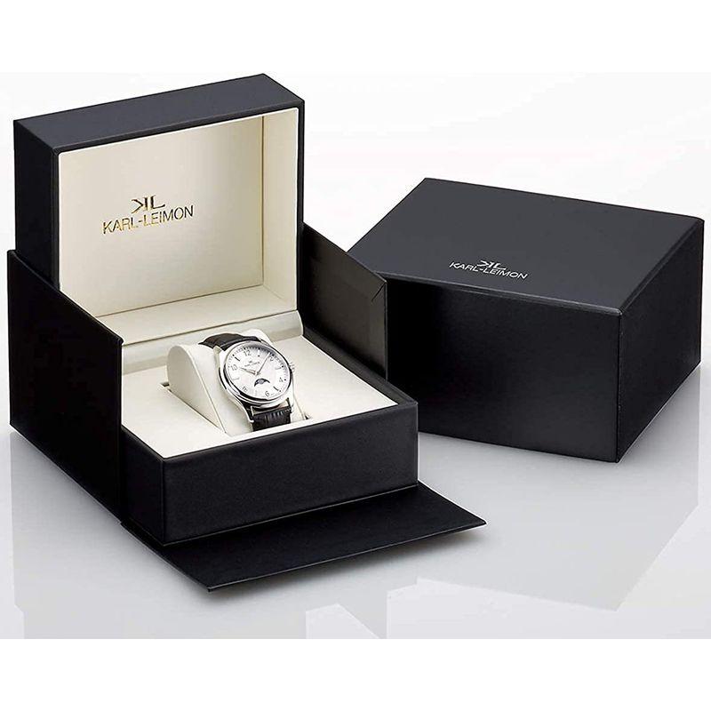 コーフル カルレイモンKARL LEIMON メンズ腕時計(クラシックシンプリシティーホワイト)アナログ うで時計(日本製/ムーンフェイズ)CSWH0