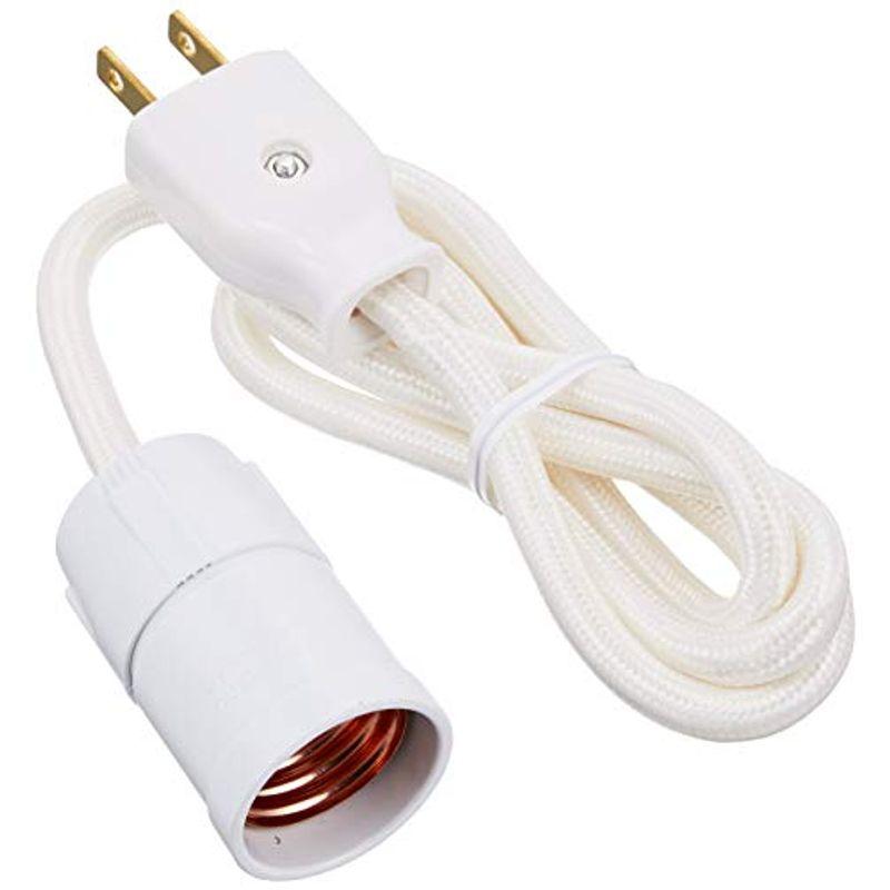 オーム電機(Ohm Electric) コード付ソケット(コンセントE26/白) HSL26SP/W 20221002212807