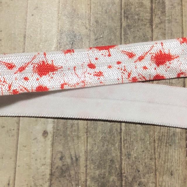 ハロウィン 伸縮性 ゴム リボン ブラッド 包帯 16mm 1ヤード : Guild  