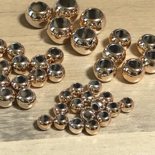 値下げ 12個 12mm 大穴 プラ ビーズ ピンク |  | 05