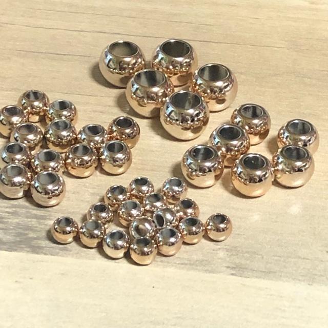 値下げ 12個 12mm 大穴 プラ ビーズ ピンク |  | 06