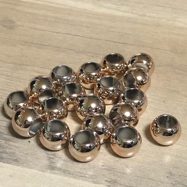 値下げ 12個 12mm 大穴 プラ ビーズ ピンク |  | 07