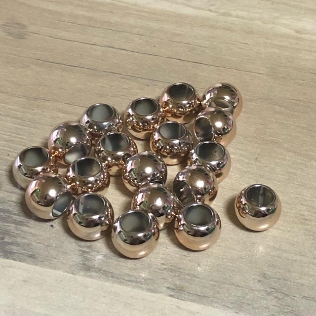 値下げ 12個 12mm 大穴 プラ ビーズ ピンク |  | 08