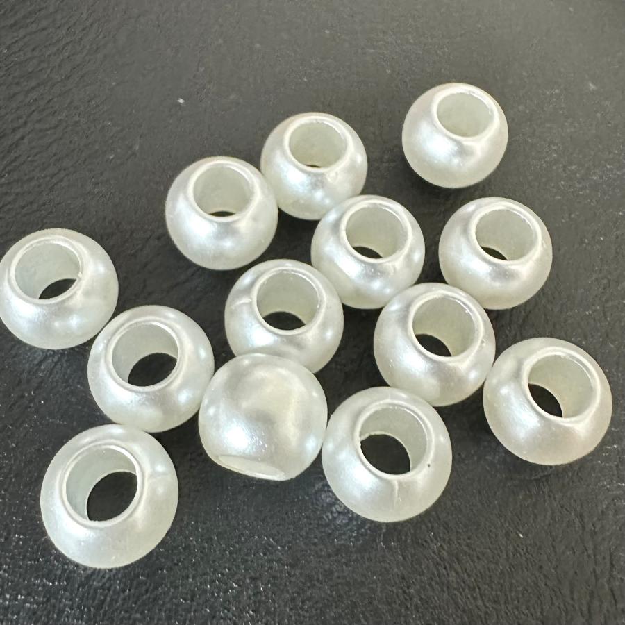 60個 10mm 大穴 プラスチック パール ビーズ |  | 03