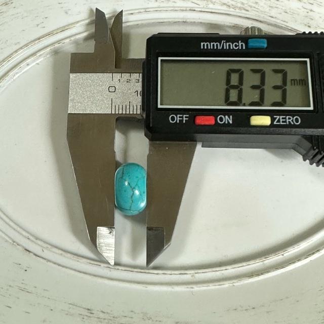 10個 ターコイズ ストーン 大穴 ロンデル ビーズ |  | 07