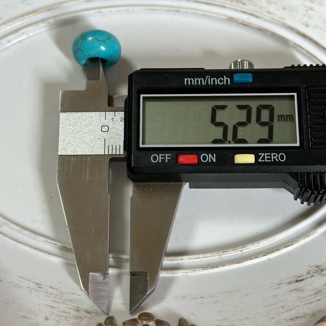 10個 ターコイズ ストーン 大穴 ロンデル ビーズ |  | 08