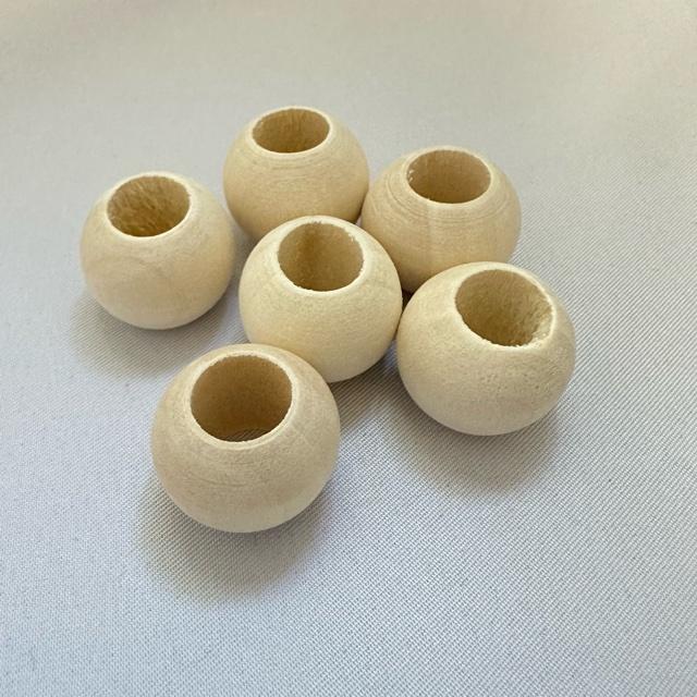 10個 20mm 大穴 木製 ウッド ビーズ |  | 01