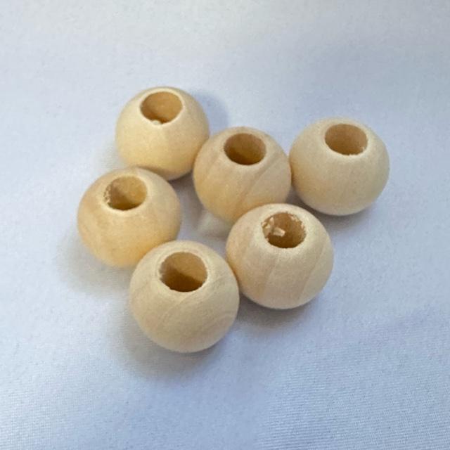 10個 18mm 大穴 木製 ウッド ビーズ 穴7.5mm |  | 04
