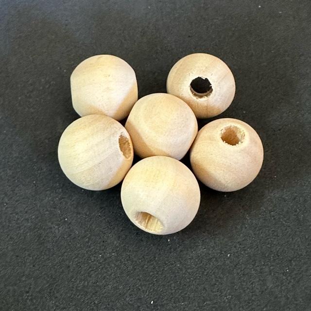 10個 18mm 大穴 木製 ウッド ビーズ 穴5.3-6.3mm |  | 10