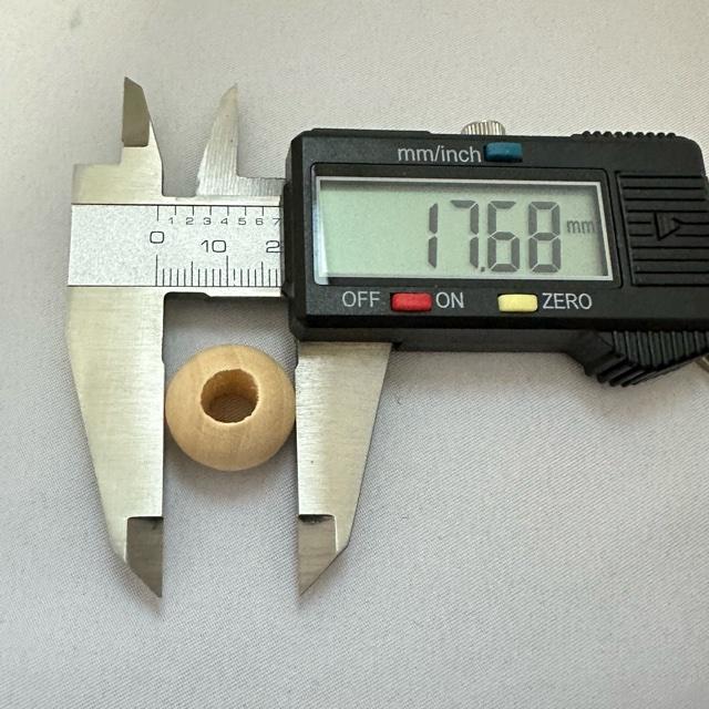 10個 18mm 大穴 木製 ウッド ビーズ 穴5.3-6.3mm |  | 07