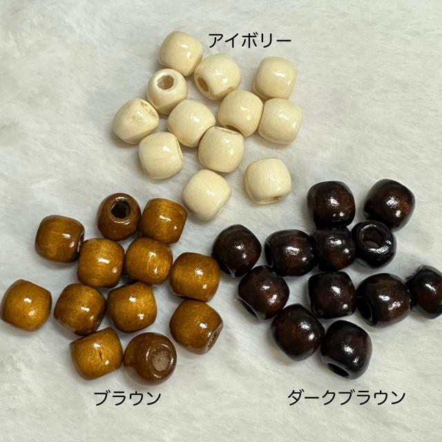 30個 12mm 大穴 ウッド ビーズ 穴5mm | 