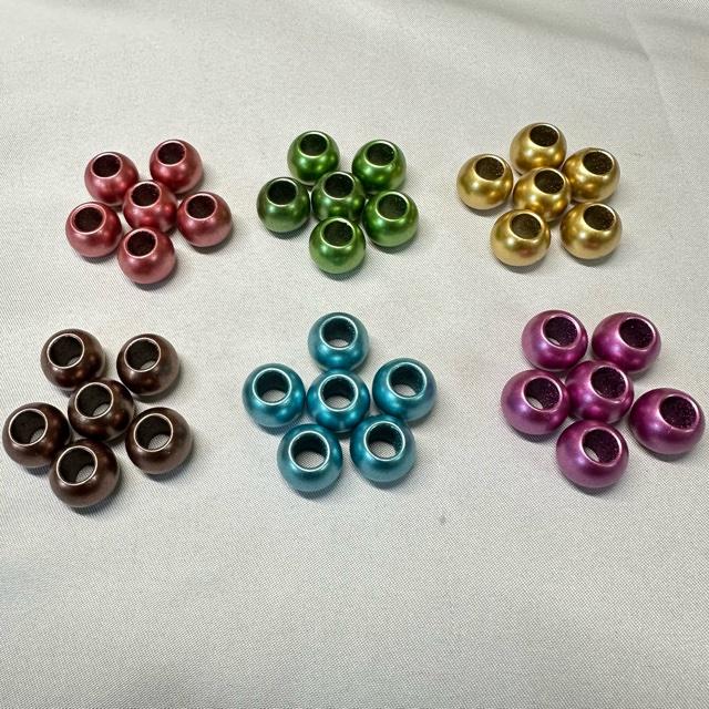 12個 12mm 大穴 マットカラー プラスチック ビーズ |  | 09