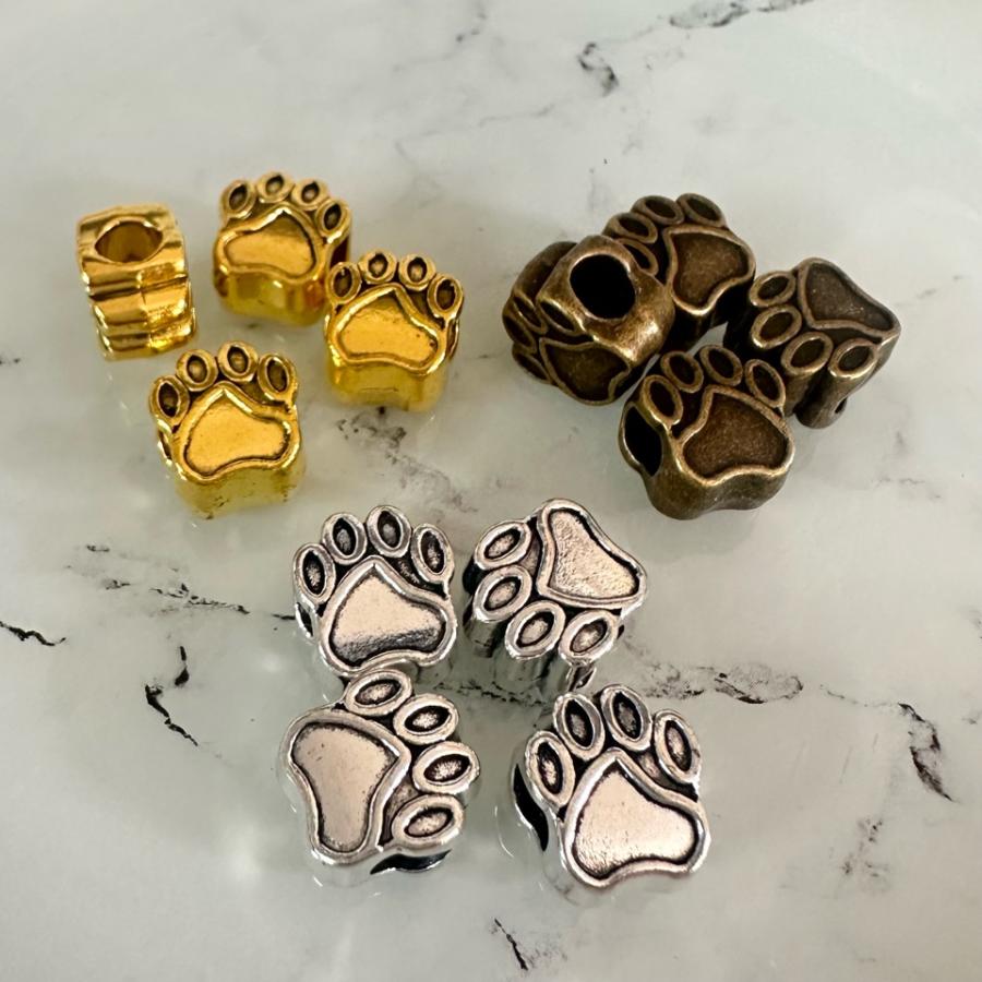 肉球 大穴 アクセント ロンデル ビーズ 8個セット |  | 10