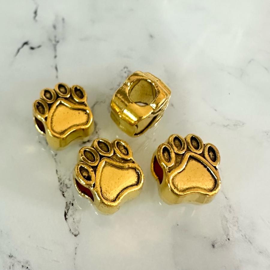 肉球 大穴 アクセント ロンデル ビーズ 8個セット |  | 05