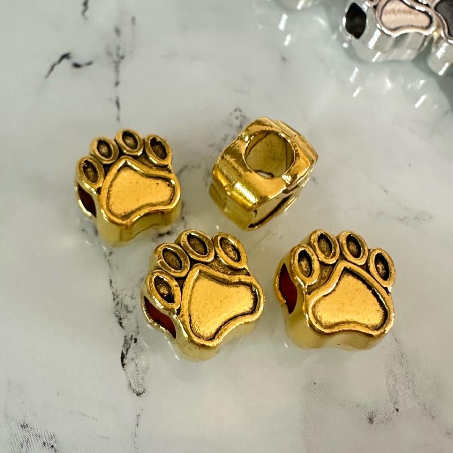 肉球 大穴 アクセント ロンデル ビーズ 8個セット |  | 06