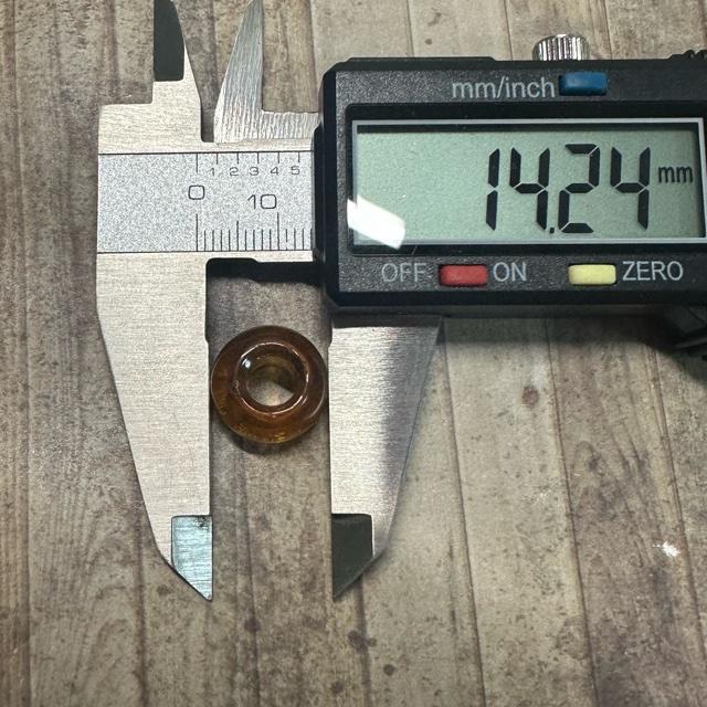 10個  大穴 ガラス ビーズ ロンデル 15x10mm |  | 18