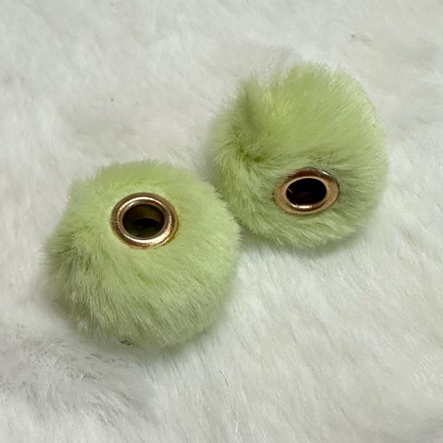 値下げ 8個 ファー ポンポン ロンデル 大穴 ビーズ |  | 16