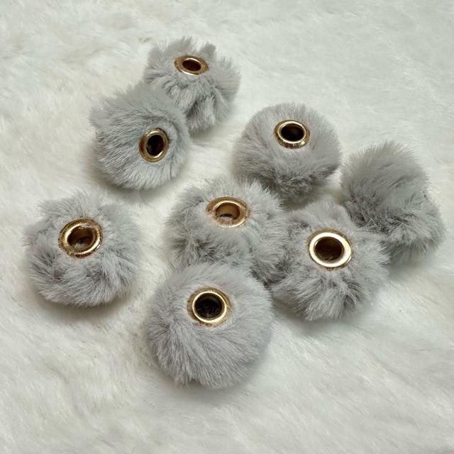 値下げ 8個 ファー ポンポン ロンデル 大穴 ビーズ |  | 05