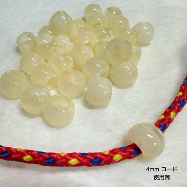 30個 天然石風 大穴 プラスチック ビーズ |  | 06