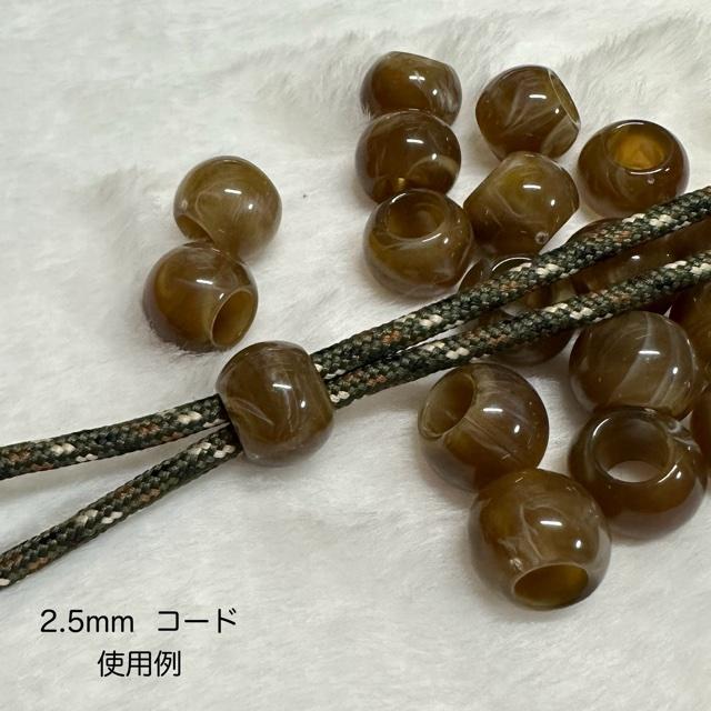 30個 天然石風 大穴 プラスチック ビーズ |  | 09