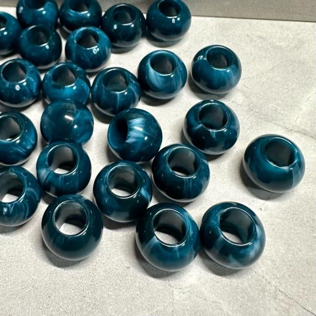 30個 天然石風 大穴 プラスチック ビーズ |  | 11