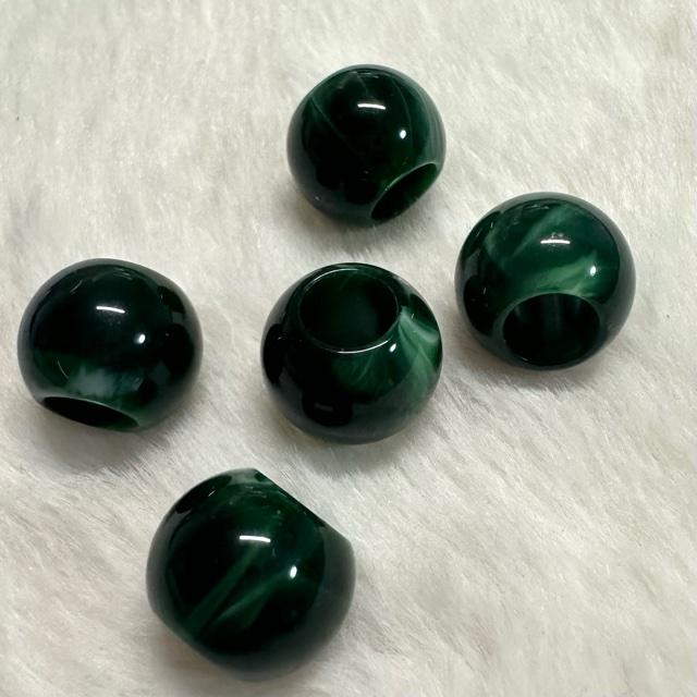 30個 天然石風 大穴 プラスチック ビーズ |  | 17