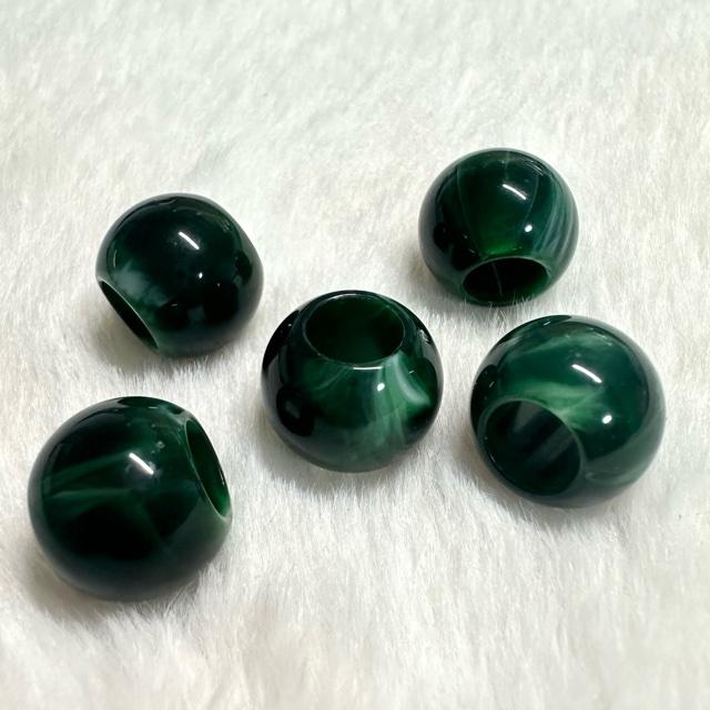 30個 天然石風 大穴 プラスチック ビーズ |  | 18