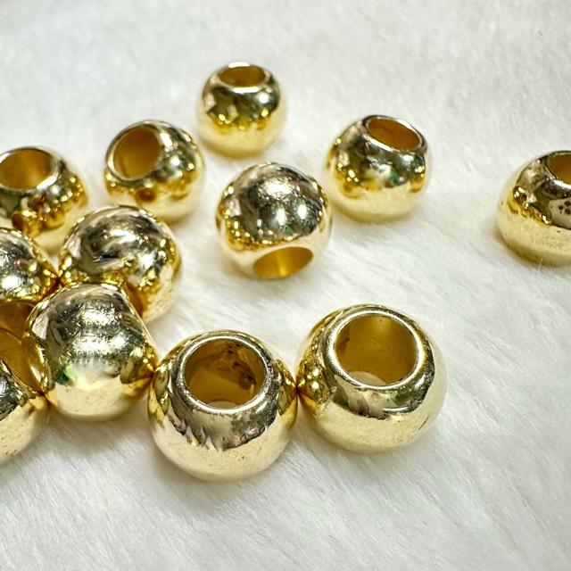12個 14mm 大穴 プラスチック ビーズ KCゴールド |  | 03