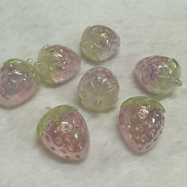 1個 いちご アクリル ビーズ  レッド or ピンク |  | 05