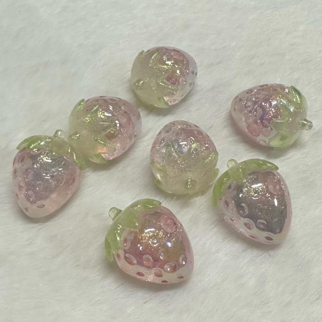 1個 いちご アクリル ビーズ  レッド or ピンク |  | 06