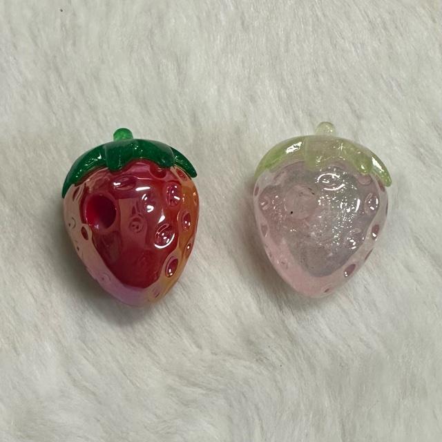 1個 いちご アクリル ビーズ  レッド or ピンク |  | 09