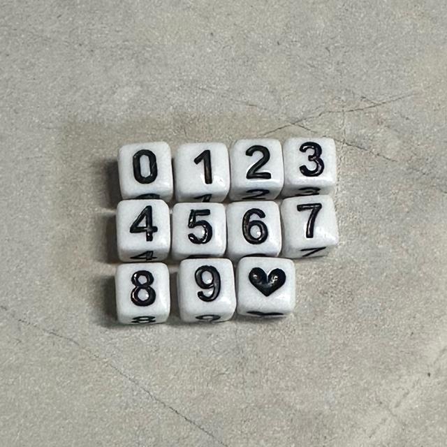 1個 ナンバー 数字 ビーズ | 