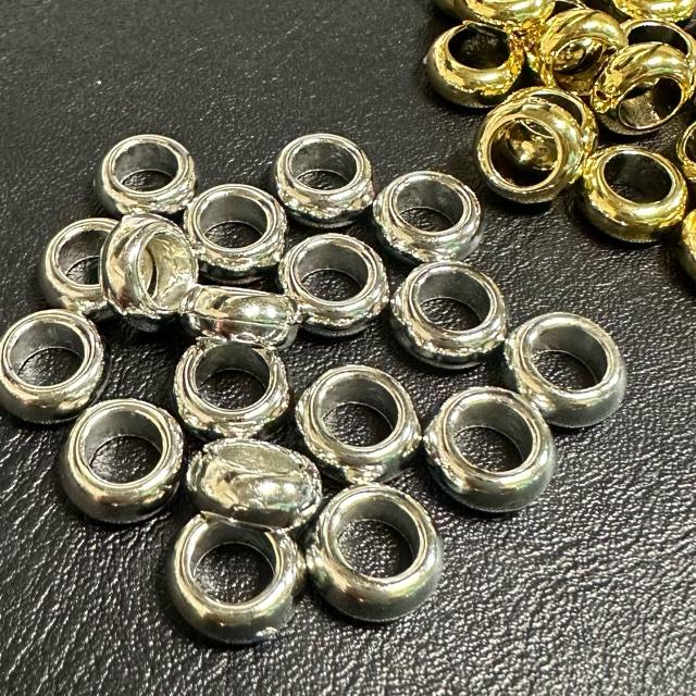 40個 プラスチック スペーサー 大穴 ロンデル ビーズ |  | 03