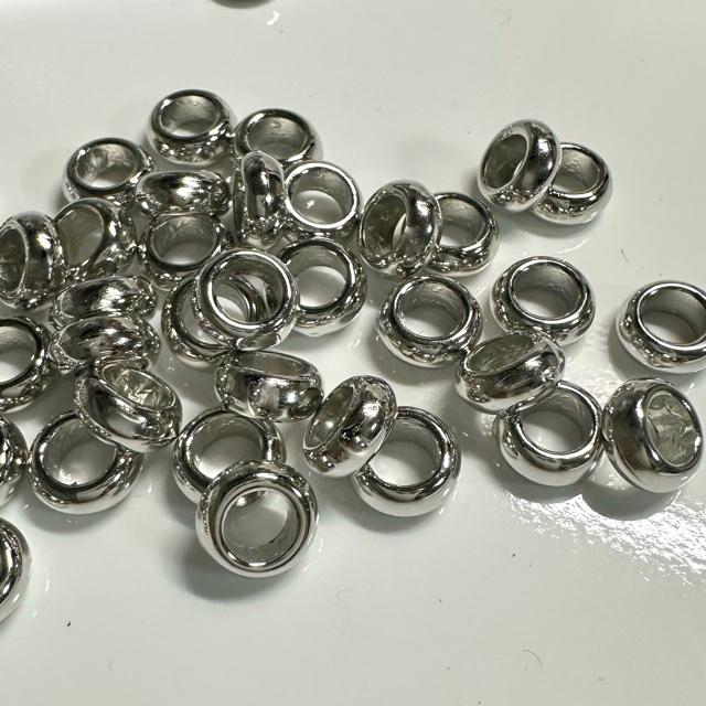 40個 プラスチック スペーサー 大穴 ロンデル ビーズ |  | 05