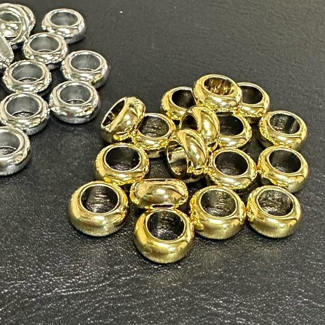 40個 プラスチック スペーサー 大穴 ロンデル ビーズ |  | 06