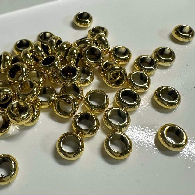 40個 プラスチック スペーサー 大穴 ロンデル ビーズ |  | 08