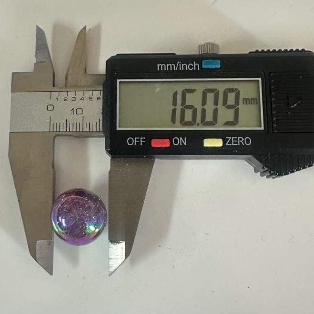 1個 16mm ラメ 金箔 宇宙 ビーズ パープル |  | 08