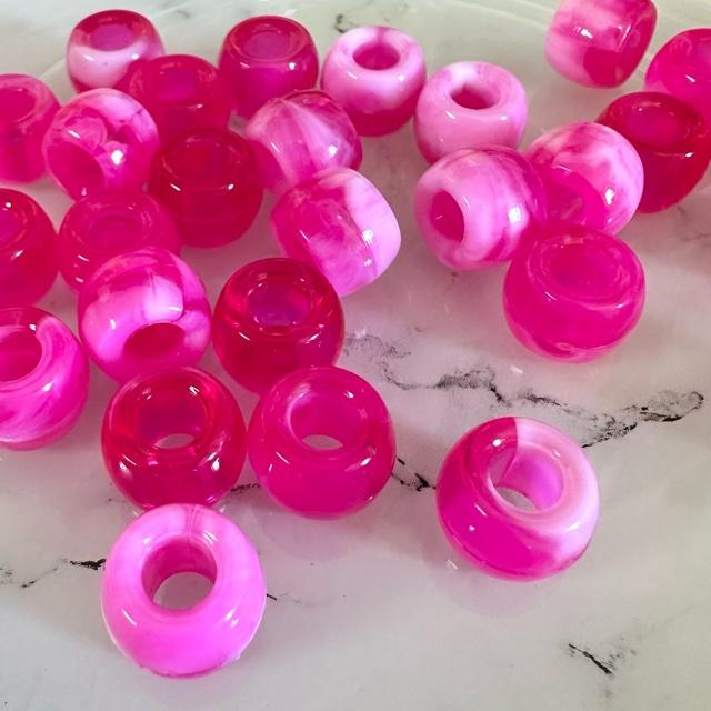 30個 11mm 大穴 プラスチック ビーズ マーブル |  | 12