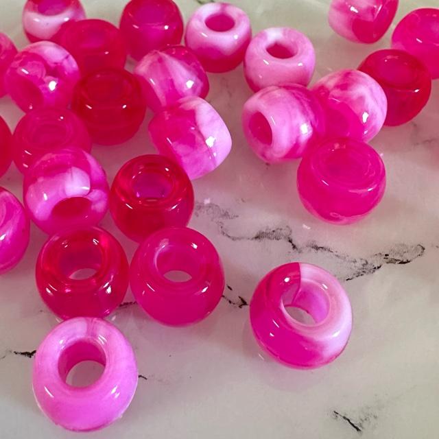 30個 11mm 大穴 プラスチック ビーズ マーブル |  | 13