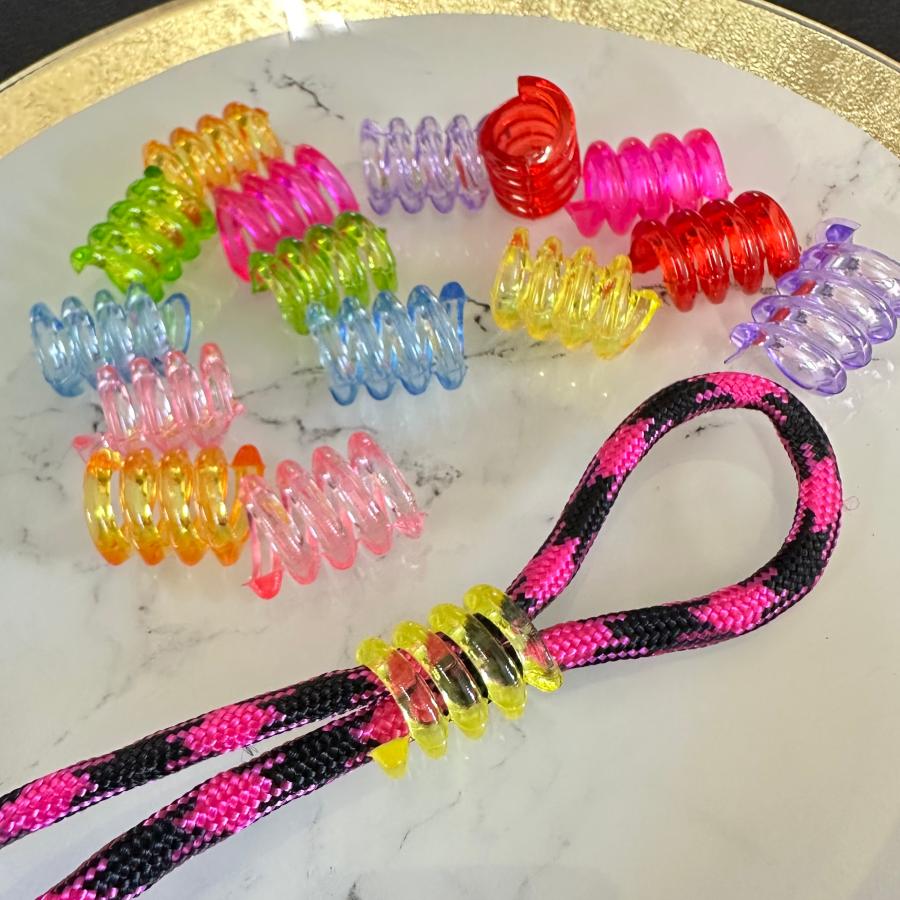 16個 スプリング クリア アクリル 大穴 ビーズ ミックスカラー |  | 03