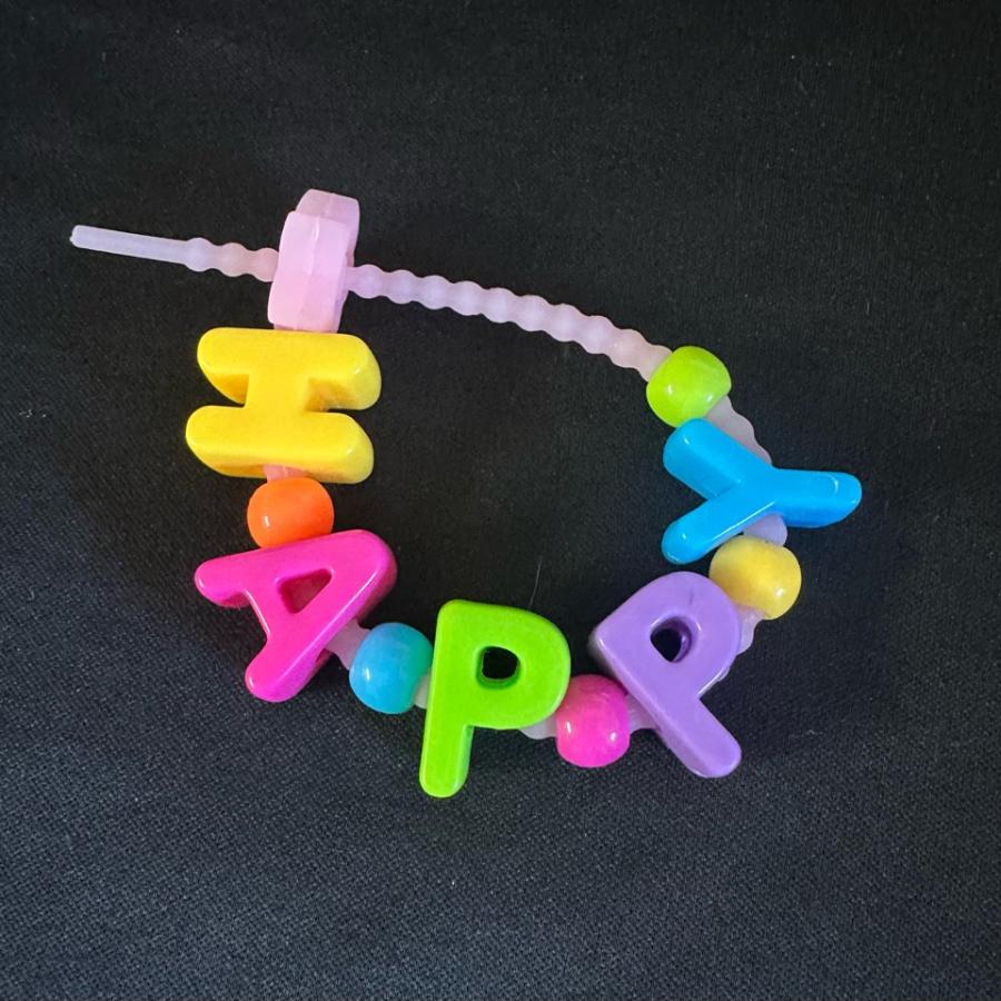 4個 アクリル 大穴 アルファベット ビーズ |  | 12