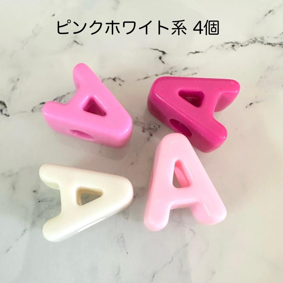 4個 アクリル 大穴 アルファベット ビーズ |  | 11