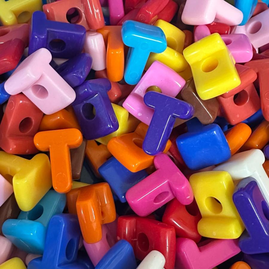 4個 アクリル 大穴 アルファベット ビーズ |  | 08