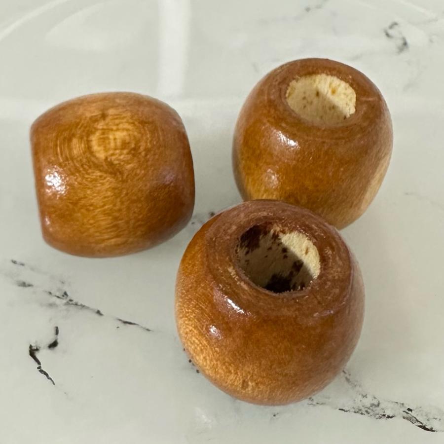 10個 大穴 ウッドビーズ大 16mm×17mm |  | 10