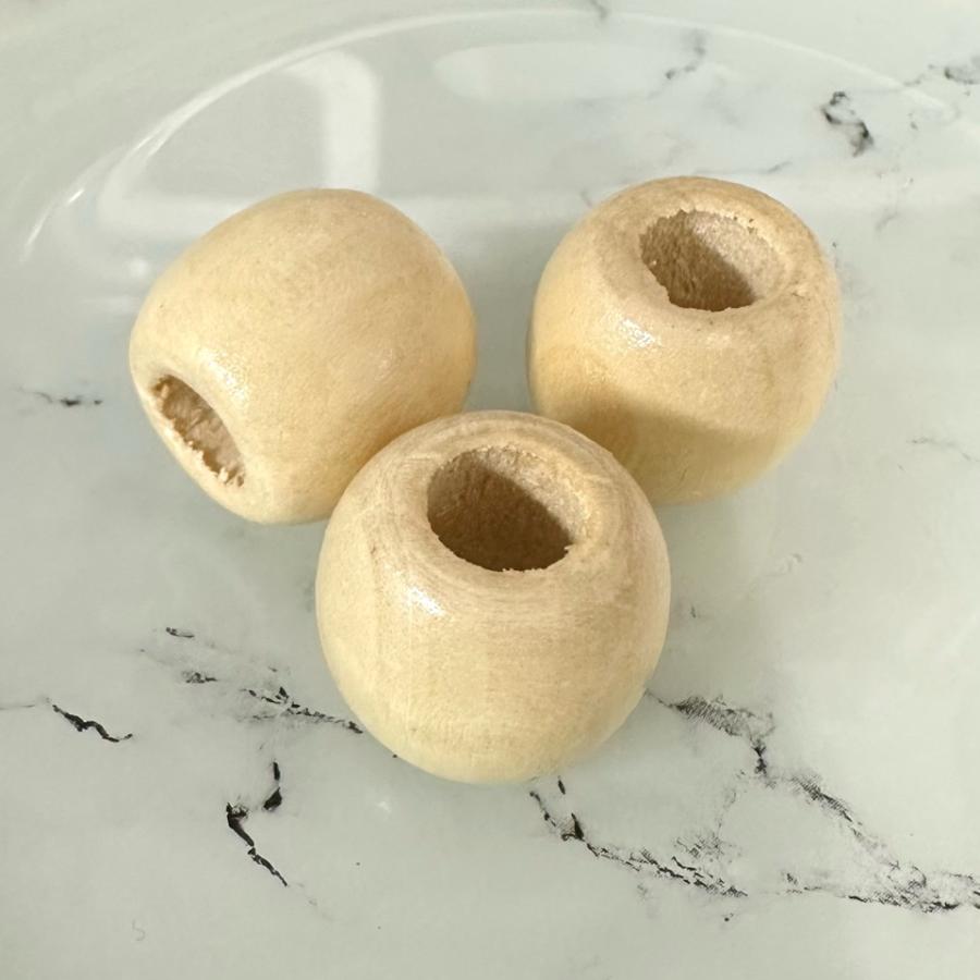 10個 大穴 ウッドビーズ大 16mm×17mm |  | 12