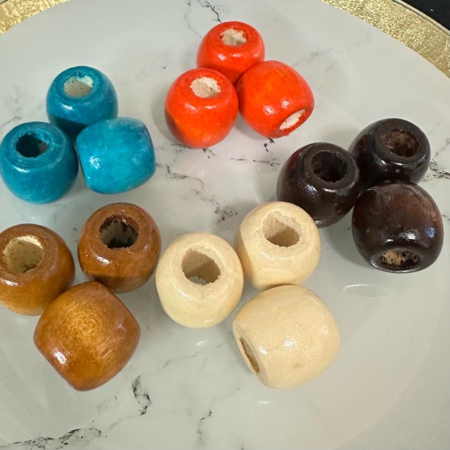 10個 大穴 ウッドビーズ大 16mm×17mm |  | 01