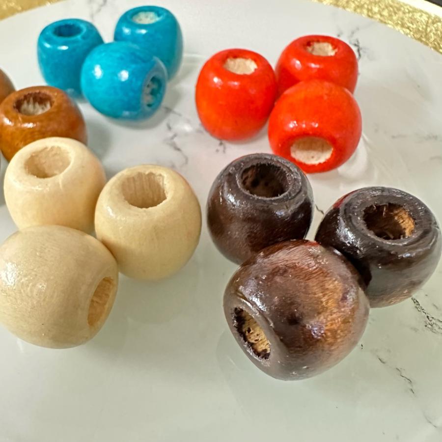 10個 大穴 ウッドビーズ大 16mm×17mm |  | 02