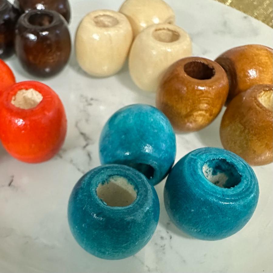 10個 大穴 ウッドビーズ大 16mm×17mm |  | 03